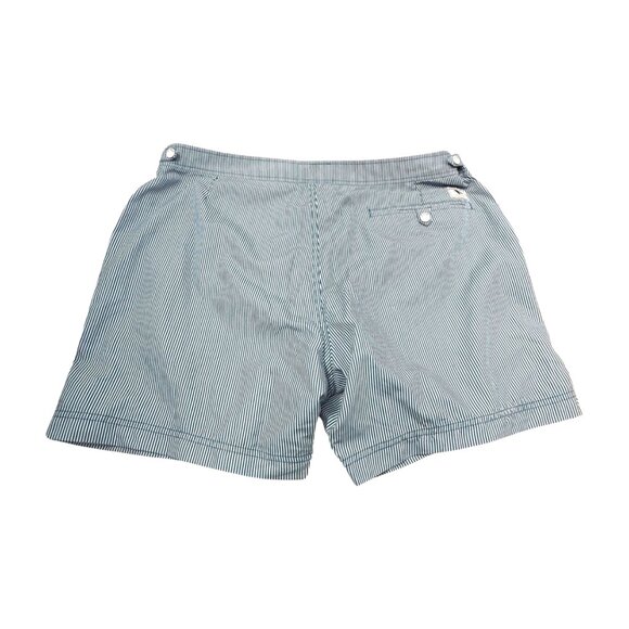 Ted Baker Swim Trunks Mens Blue Stripe Size 7 3XL Purple Lobster Liner New - Picture 2 of 8